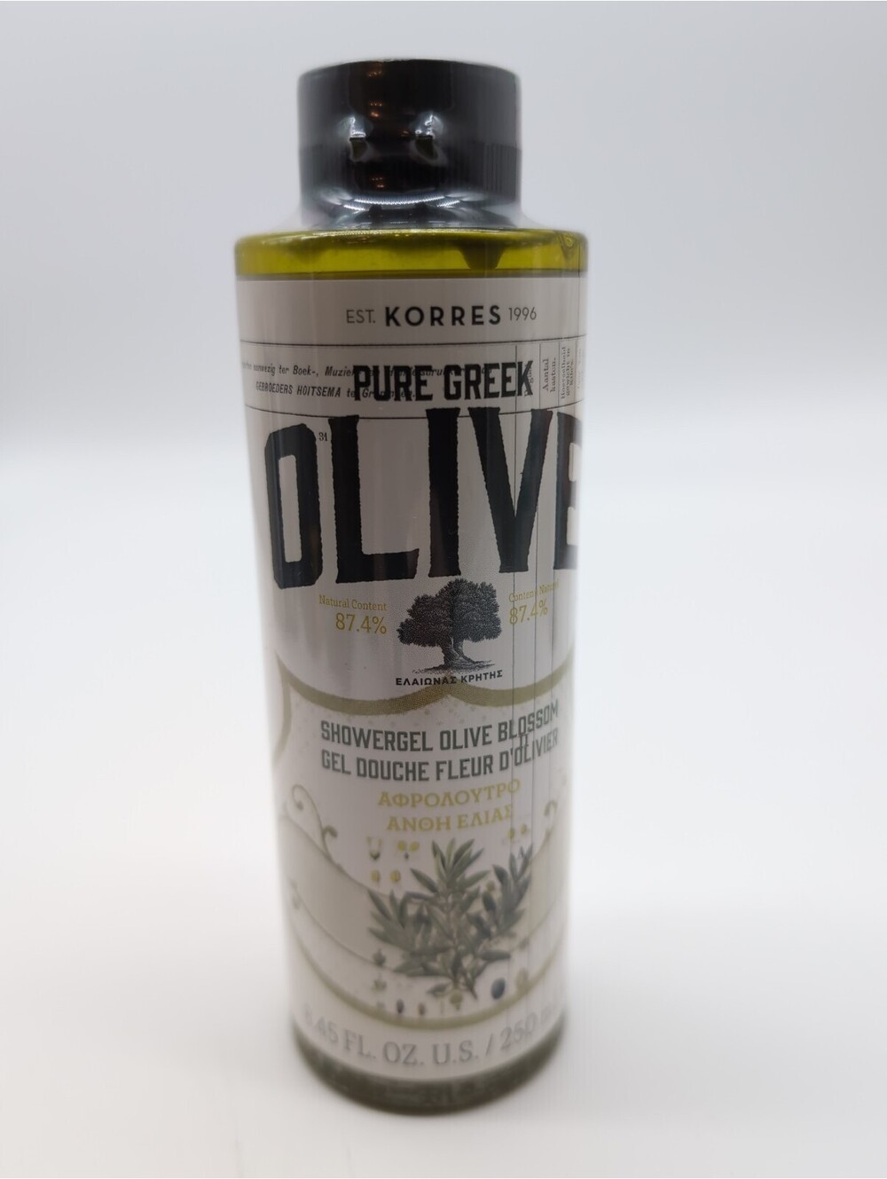 Korres Pure Greek Olive Shower Gel Olive Blossom, 8.45oz (250 ml)